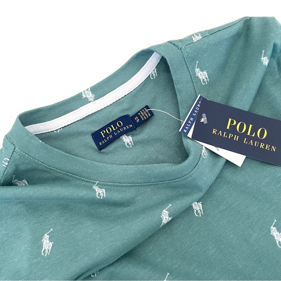 Polo Ralph Lauren All Over Polo Print Long Sleeve Tee - Picture 4 of 5